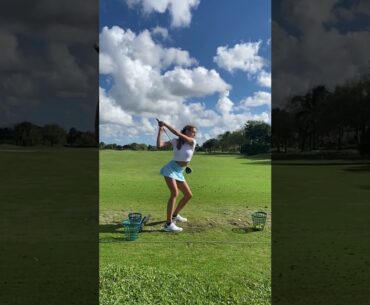 beauty girl golf swing slowmotion #golf #shorts #golfswing #golftrickshot     | GOLF#SHORT