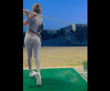Beauty golfer girl swing. peffect ❤️❤️ #golf #shorts #golfgirl      | GOLF#SHORT