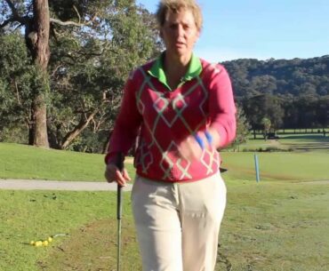 #43 The Lady Golf Teacher Web TV: How to Keep Wrist Straight for Chipping