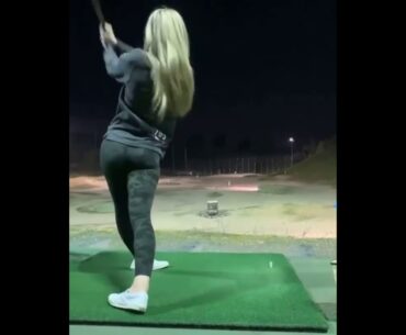 samantha kwiatkowski♡ golf swing , beauty girl golf trick shot #golf #shorts      | GOLF#SHORT