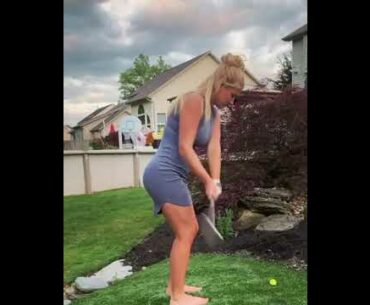 what a shot.. chip shot skill amazing. #golfswing #golftrickshot #shorts #golf     | GOLF#SHORT