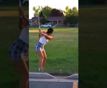 ⛳Perfect outfit with Swing! | Golf ladies  | Golf lady  | Golf Shorts | #Shorts