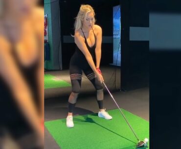 Amazing Golf Swing you need to see | Golf Girl awesome swing | Golf shorts | Paige Spiranac