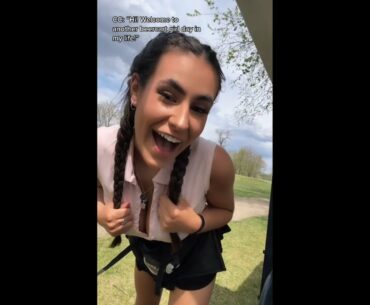 Beauty golf cart girl stories ❤️❤️ #golf #shorts #golfgirl      | GOLF#SHORT