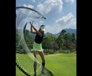 ⛳Slowmotion Swing for u! | Golf ladies  | Golf lady  | Golf Shorts | #Shorts
