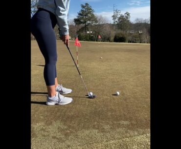 putting golf with girl #golf #shorts #girlgolfer    | GOLF#SHORT