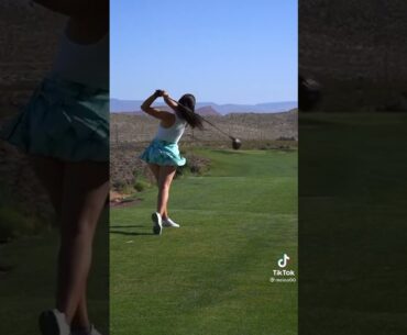 ⛳Tiktok Golfer full Swing! | Golf ladies  | Golf lady  | Golf Shorts | #Shorts