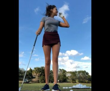 Lovely golf swing , golf practice moment #golf #shorts #golftrickshot     | GOLF#SHORT