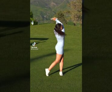 Beauty golfer golf swing #golf #shorts