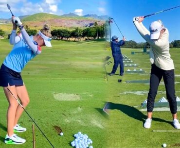 NELLY KORDA GOLF SWING 2021 - IRON & DRIVER - SLOW MOTION 240FPS 4K