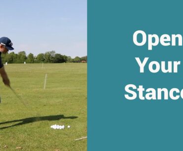 Open your stance for a better hip turn.