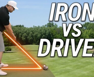 How To Stand Correctly To The Golf Ball | Iron vs Driver