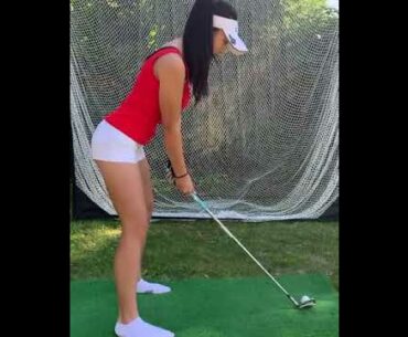 Great form girl #golftrickshot #shorts #golfswing #beauty     | GOLF#SHORT