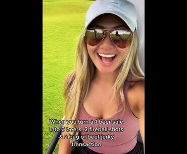 beauty golf cart girl stories  ❤️❤️ #golf #shorts #golfgirl      | GOLF#SHORT