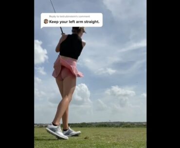 keep your left arm ❤️❤️ #golf #shorts #golfgirl      | GOLF#SHORT