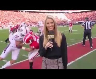 NFL Reporters Getting Hit Compilation