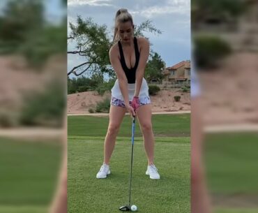 Amazing Golf Swing you need to see | Golf Girl awesome swing | Golf shorts | Paige Spiranac