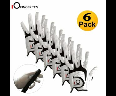 6 Pcs/3 Pair All Weather Grip Comfortable Golf Gloves Men Cabretta Leather Left Hand Right Hand S M