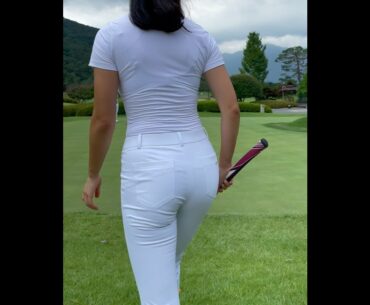 Smooth!!👏👏🔥🔥❤️❤️❤️ ❤️❤️ #golf #shorts #golfgirl      | GOLF#SHORT
