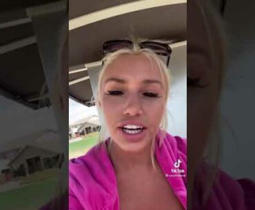 Beauty golf cart girl Cass Holland stories #golf #cartgirl