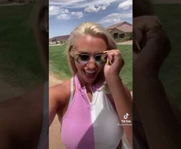 Beauty golf cart girl Cass Holland stories #golf #cartgirl