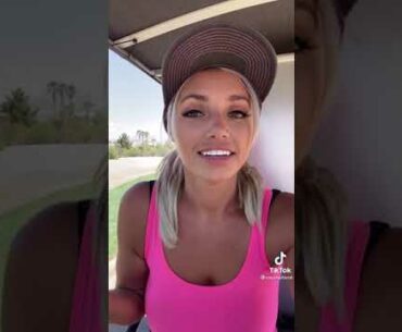 Beauty golf cart girl Cass Holland stories #golf #cartgirl