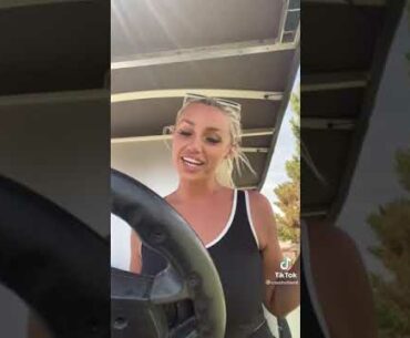 Beauty golf cart girl Cass Holland stories #golf #cartgirl