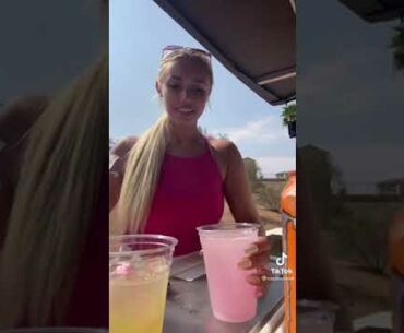 Beauty golf cart girl Cass Holland stories #golf #cartgirl
