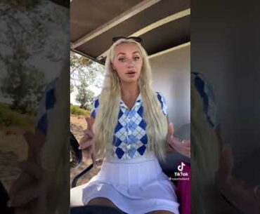 Beauty golf cart girl Cass Holland stories #golf #cartgirl