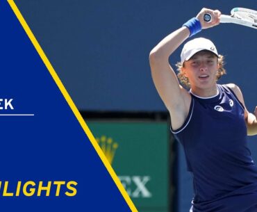 Iga Swiatek vs Fiona Ferro Highlights | 2021 US Open Round 2