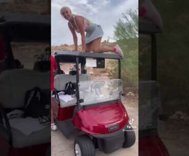 Beauty golf cart girl Cass Holland stories #golf #cartgirl