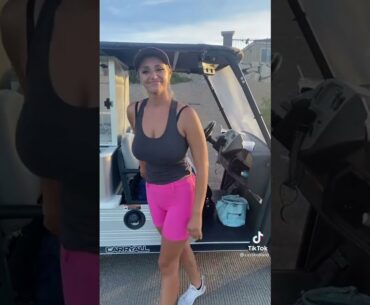 Beauty golf cart girl Cass Holland stories #golf #cartgirl