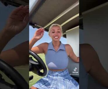 Beauty golf cart girl Cass Holland stories #golf #cartgirl