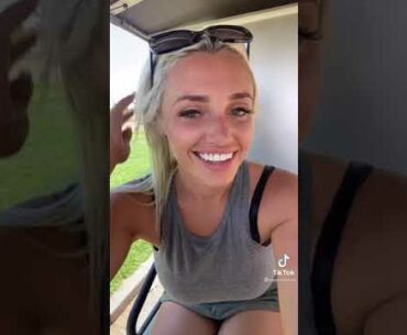 Beauty golf cart girl Cass Holland stories #golf #cartgirl