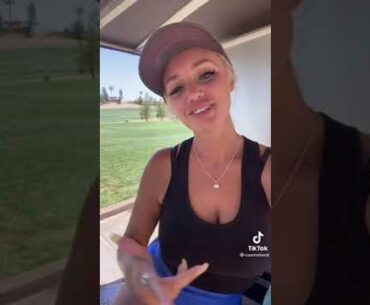 Beauty golf cart girl Cass Holland stories #golf #cartgirl