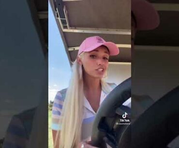 Beauty golf cart girl Cass Holland stories #golf #cartgirl