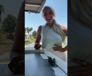 Beauty golf cart girl Cass Holland stories #golf #cartgirl