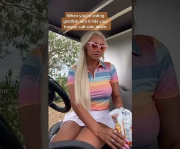Beauty golf cart girl Cass Holland stories #golf #cartgirl
