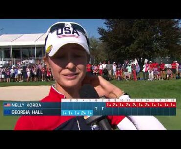 Solheim Cup 2021 Single Match Winner Nelly Korda Interview