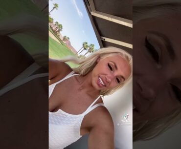Beauty golf cart girl Cass Holland stories #golf #cartgirl