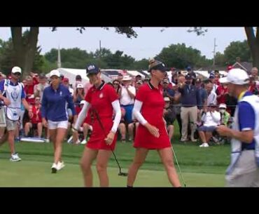 Solheim Cup Foursomes Melissa Reid/Leona Maguire Vs. Nelly Korda/ Jessica Korda
