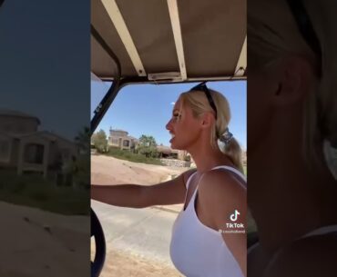 Beauty golf cart girl Cass Holland stories #golf #cartgirl