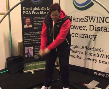 Lady at Scottish Golf Show