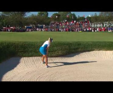 Solheim Cup 2021 Single Match Matilda Castren Vs. Lizette Salas Winning putt Solheim Cup Highlights