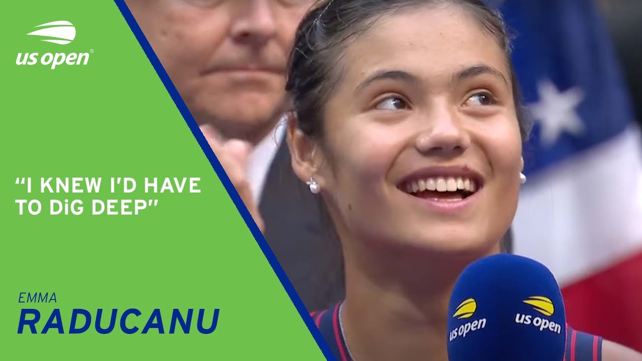 Emma Raducanu On Court Interview US Open 2021 Final FOGOLF FOLLOW Emma Raducanu On Court Interview US Open 2021 Final FOGOLF FOLLOW