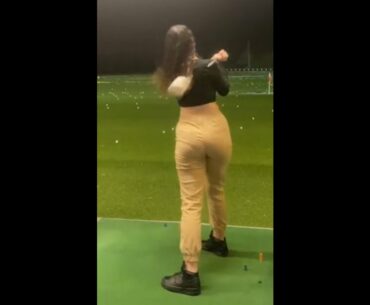 first time play golf ❤️❤️ #golf #shorts #golfgirl      | GOLF#SHORT