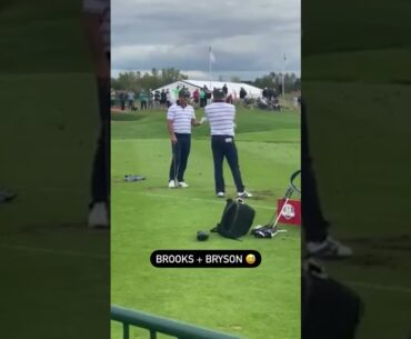 Looks like Bryson and Brooks are now best friends! 😅⁣       | GOLF#SHORT