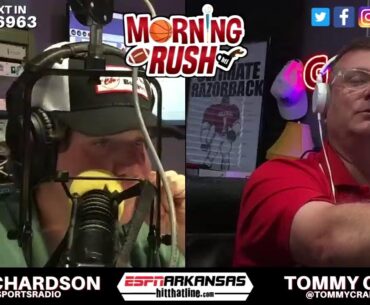 The Morning Rush is LIVE! Hogs win 45-10... 877-377-6963