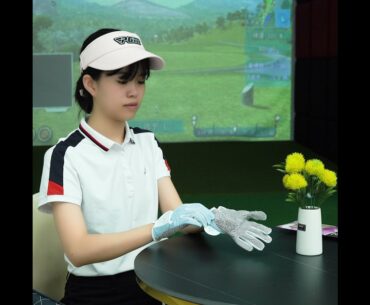 PGM Golf Women Microfibre PU Anti-slip Golf Gloves ST020