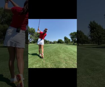 Aimee Cho wood golf swing + Slow-mo #Shorts